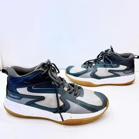 AND1 Heatcheck Basketball Sneakers Men's Size 10 Gray Basketball Sport Shoes - Picture 5 of 8